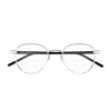 Saint Laurent Sl 781 Linea Corner Angle 001 Silver Crystal Black Eyeglasses