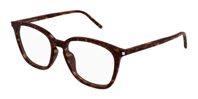 Saint Laurent Sl 783/f Asian Fit 002 Women's Glasses Tortoiseshell Size 54 - Free Lenses - Blue Light Block Availa In Brown