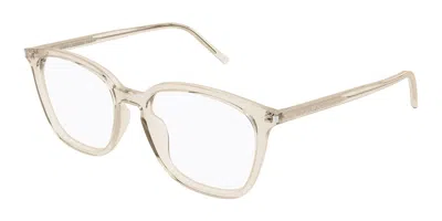 Saint Laurent Sl 783/f Asian Fit 004 Women's Glasses Brown Size 54 - Free Lenses - Blue Light Block Available In Neutral