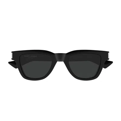 SAINT LAURENT SAINT LAURENT SL 789 JACQUES LINEA CORNER ANGLE 001 BLACK CRYSTAL SUNGLASSES