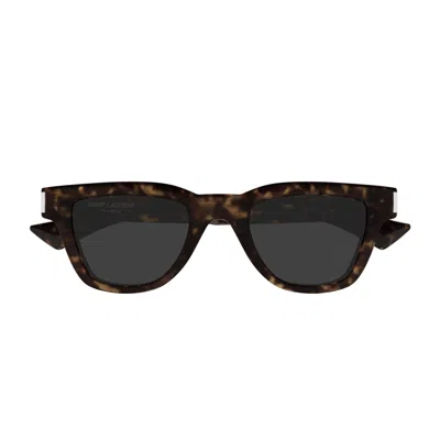 Saint Laurent Sl 789 Jacques Linea Corner Angle 002 Havana Crystal Grey Sunglasses