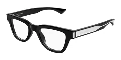 Saint Laurent Sl 789 Jacques Opt 001 Occhiali Da Vista Neri Per Uomo (solo Montatura) In Black