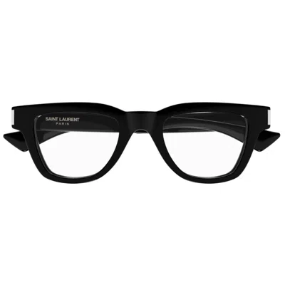 Saint Laurent Sl 789 Jacques Opt Linea Corner Angle 001 Black Crystal Glasses
