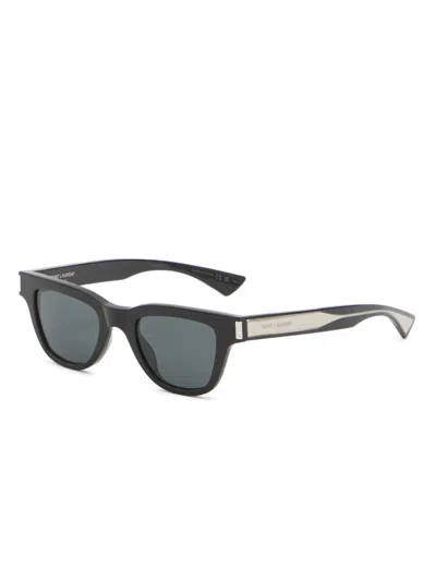 Saint Laurent Acetate Sunglasses In Green