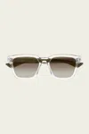Saint Laurent Sl 790005 Crystal Crystal Green Sunglasses In Gray
