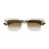 Saint Laurent Sl 790 Linea Corner Angle 004 Crystal Brown Sunglasses In Brown