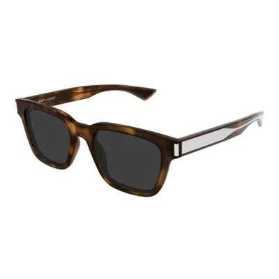 Saint Laurent Sl 790003 Havana Crystal Grey In Brown