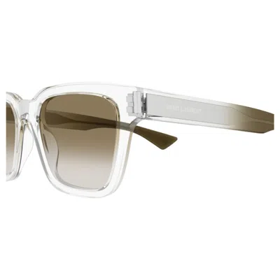 Saint Laurent Sl 790004 Crystal Crystal Brown In Neutral