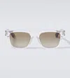 Saint Laurent Sl 790/f Rectangular Sunglasses In Neutral