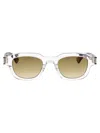 Saint Laurent Crystal-crystal-brown Recycled Acetate Sunglasses In Transparent