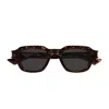 Saint Laurent Sl 791 Linea Corner Angle 002 Havana Crystal Grey Sunglasses In Brown