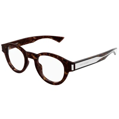 Saint Laurent Sl 792002-havana-crystal-transparent In Brown