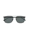 Saint Laurent Square Sunglasses In Green