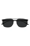 Saint Laurent Sl 796 Vincent 57mm Pilot Sunglasses In Black