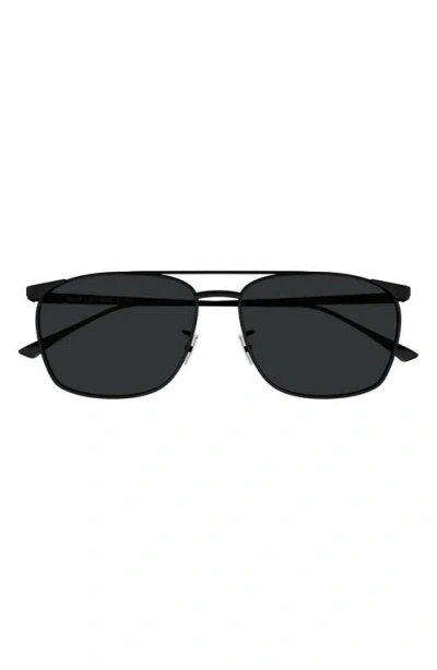 Saint Laurent Sl 796 Vincent 57mm Pilot Sunglasses In Black