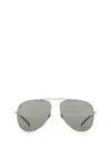 Saint Laurent Metal Sl690 Sunglasses In Silver