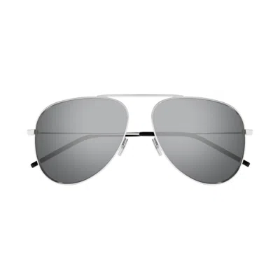 Saint Laurent Sl 800003-silver-silver-silver In Gray