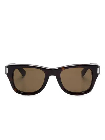 Saint Laurent Sl 801 Sunglasses In Braun