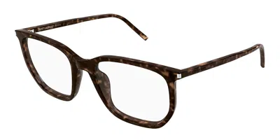 Saint Laurent Sl 802 002 Men's Glasses Tortoiseshell Size 55 - Free Lenses - Blue Light Block Available In Brown