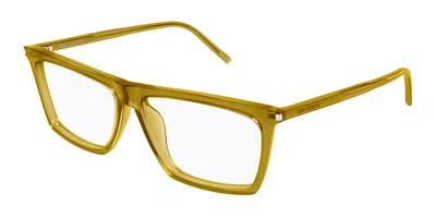 Saint Laurent Sl 803 009 Occhiali Da Vista Verdi Per Uomo (solo Montatura) In Yellow