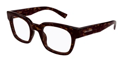 Saint Laurent Sl 805 002 Men's Glasses Tortoiseshell Size 51 - Free Lenses - Blue Light Block Available In Brown