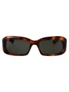 Saint Laurent Havana-havana-grey Recycled Acetate Sunglasses In Brown