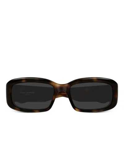 Saint Laurent Sl 809 Sunglasses In Brown