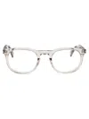 Saint Laurent Beige-beige-transparent Recycled Acetate Glasses In Gray