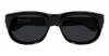 Saint Laurent Sl 815 Romy Linea Sl Logo 001 Black Black Sunglasses In Black