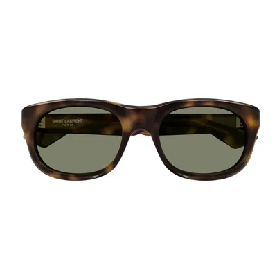 SAINT LAURENT SAINT LAURENT SL 815 ROMY LINEA SL LOGO SAINT LAURENT 002 HAVANA GREEN SUNGLASSES