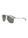 Saint Laurent 'sl 820' Metallic Aviator Sunglasses With Nylon Lenses And Curved Top Bar In Metal Wom