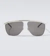 Saint Laurent Sl 820 Victoire Aviator Sunglasses In Silver