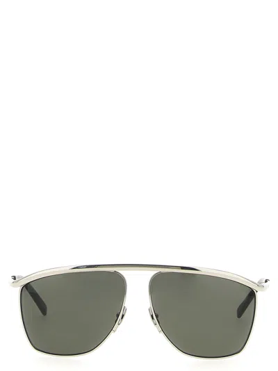 Saint Laurent Sl 820 Victorie Sunglasses Gray In Green