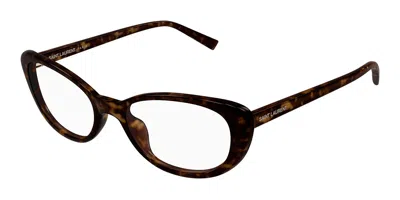 Saint Laurent Sl 822 Opt 002 Occhiali Da Vista Tartarugatishell Per Donna (solo Montatura) In Brown