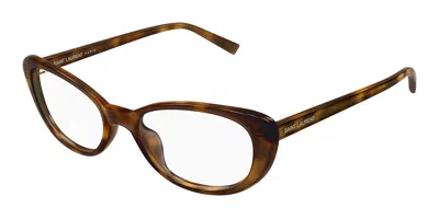 Saint Laurent Sl 822 Opt 003 Occhiali Da Vista Tartarugatishell Per Donna (solo Montatura) In Brown