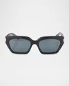 Saint Laurent Sl 826 Cat-eye Acetate Sunglasses In Black