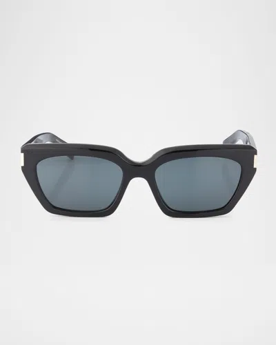 Saint Laurent Sl 826 Cat-eye Acetate Sunglasses In Black