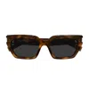 Saint Laurent Sl 826 Page Linea Corner Angle 002 Havana Grey Sunglasses In Brown
