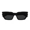 Saint Laurent Sl 826 Page Linea Corner Angle 001 Black Sunglasses In Black