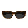Saint Laurent Sl 826 Page Linea Corner Angle 002 Havana Grey Sunglasses In Brown