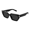 Saint Laurent Sl 826 Page Linea Corner Angle 001 Black Sunglasses In Black
