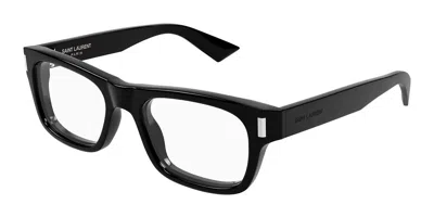 Saint Laurent Sl 83 Opt 001 Occhiali Da Vista Neri Per Uomo (solo Montatura) In Black