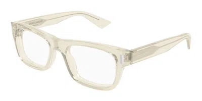 Saint Laurent Sl 83 Opt 004 Occhiali Da Vista Gialli Per Uomo (solo Montatura) In Neutral