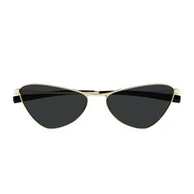 SAINT LAURENT SAINT LAURENT SL 830 LINEA SL LOGO 002 GOLD BLACK SUNGLASSES