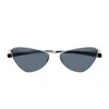 Saint Laurent Sl 830 Linea Sl Logo 003 Silver Blue Sunglasses In Metallic