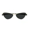 Saint Laurent Sl 830 Linea Sl Logo 002 Gold Black Sunglasses In Gold