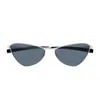 Saint Laurent Sl 830 Linea Sl Logo 003 Silver Blue Sunglasses In Silver