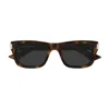 Saint Laurent 53mm Rectangular Sunglasses In Brown