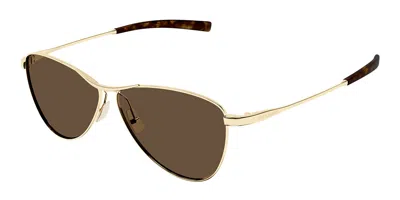 Saint Laurent Sl 831 Vesper 005 Occhiali Da Sole Oro Per Donna In Brown