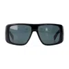Saint Laurent Mask-frame Acetate Sunglasses In Black